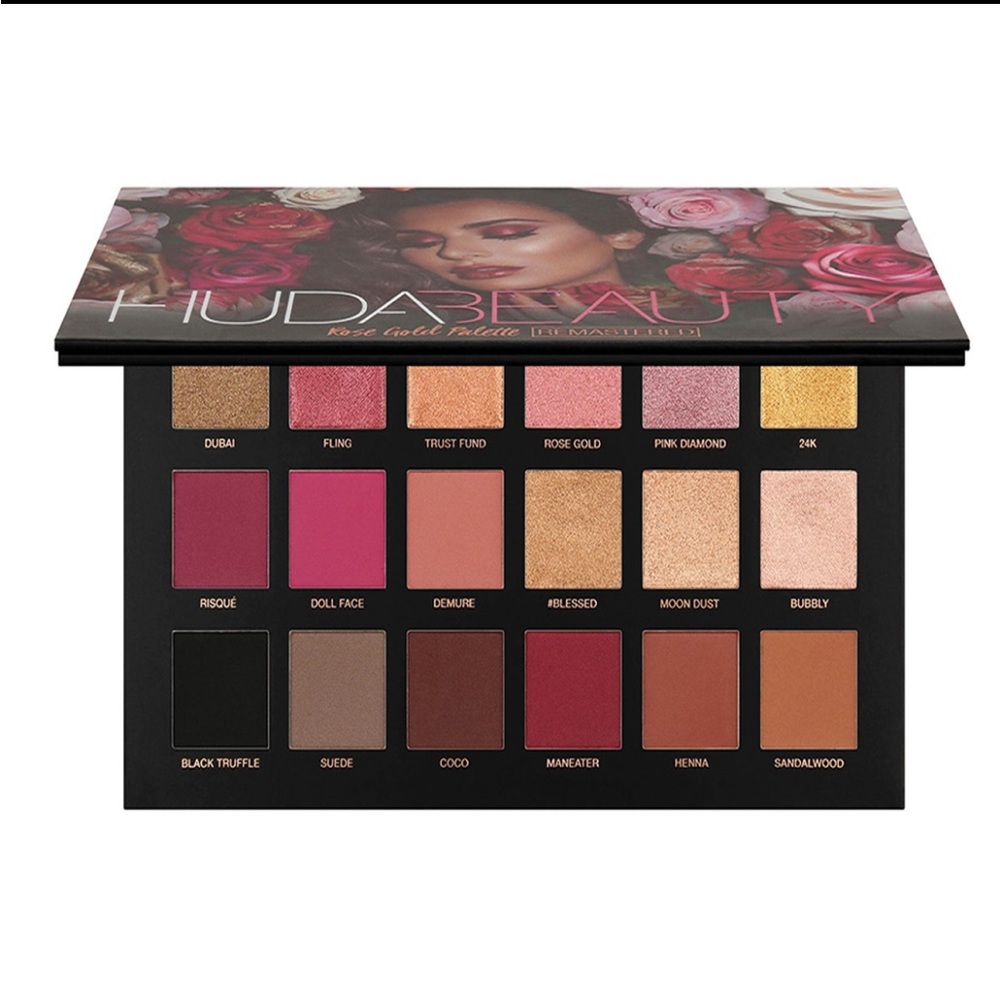 Huda Beauty Rose Gold Remastered Eyeshadow Palette, 0.59 oz Eye Shadow